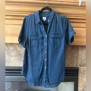 A New Day Chambray Button-Up Top